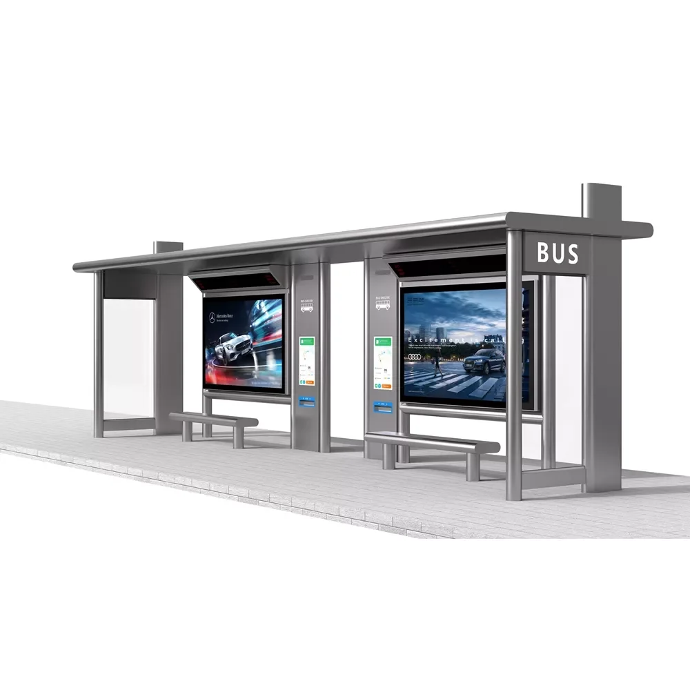 INTEFLY High Quality LED Display Bus Stop Shelter Factory Direct Sale bus shelter station