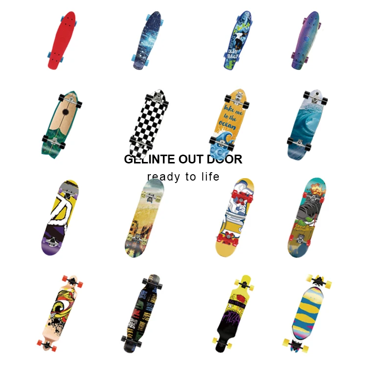 Высококачественный Скейтборд Mini Cruiser Лонгборды 7 слоев полный двойной трюк скейтборд алюминиевые грузовики