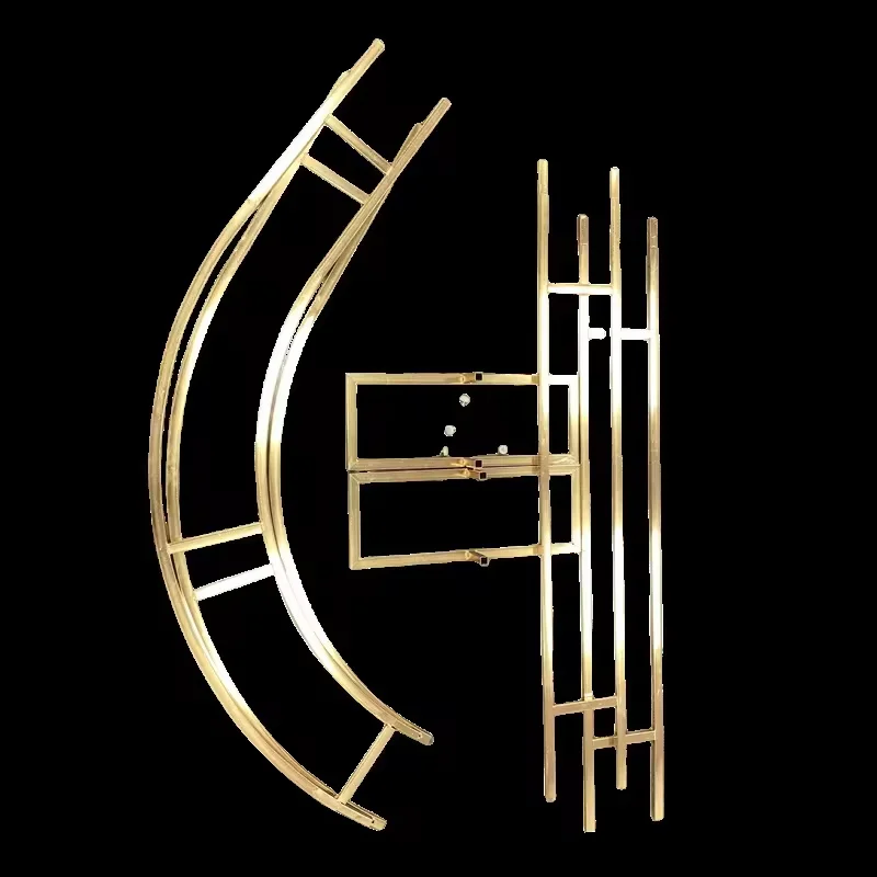 new design arch decor party backdrop shiny gold metal detachable arch iron frame for events wedding decoration