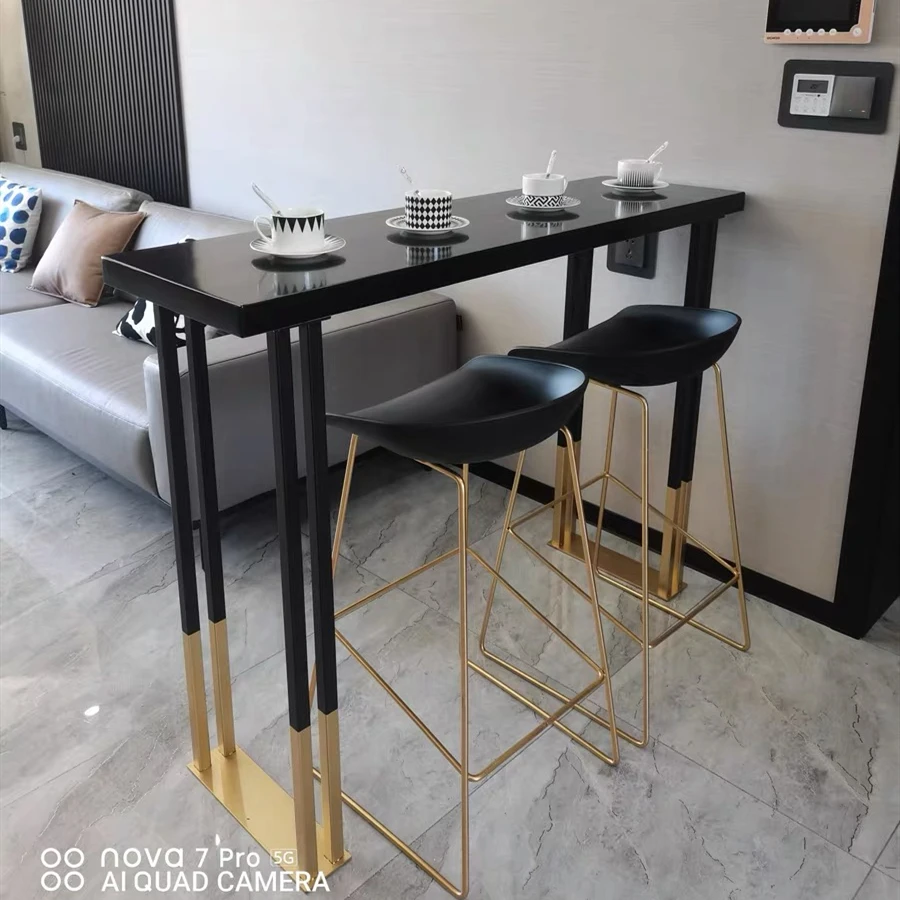 Wholesale modern design high bar furniture bar chair cheap gold metal bar stool