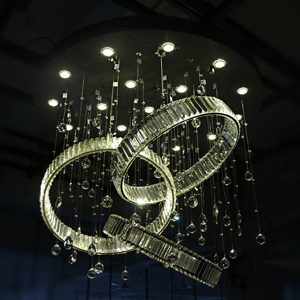 Modern customized circle shape crystal design chandelier