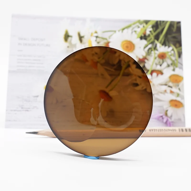 Maat Manufacturer Bifocal 1.56 semi-finished photo brown Bifocal Round Segment photochromic lenses 70mm