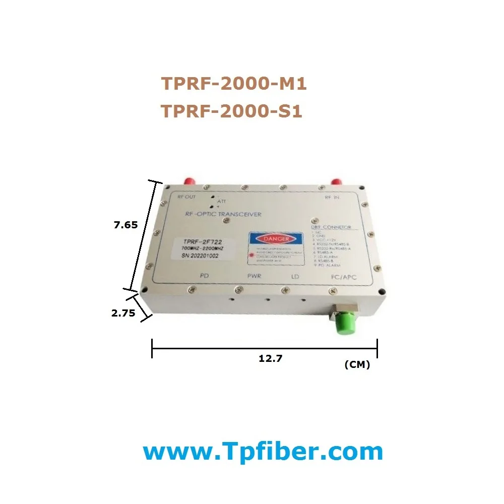 TPRF-20470-M8 400-470MHz UHF Walkie Talkie Signals RF over Fiber Module for Te tra Repeater