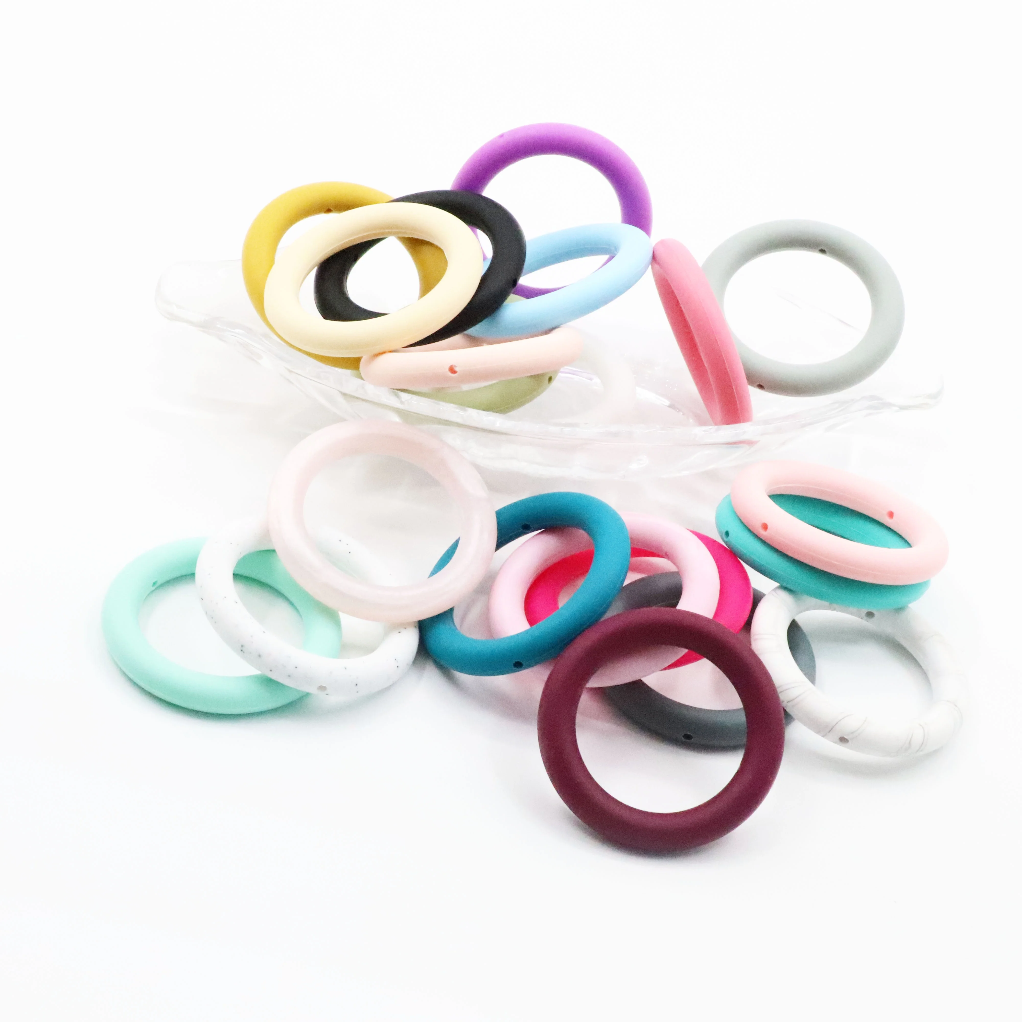 Оптовая продажа, Детские Силиконовые игрушки для прорезывания зубов, без БФА, детское кольцо для прорезывания зубов