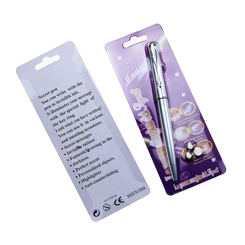 Security Marker Pen With UV Light,  Invisible UV Light Pen For Kids and Adults Money Check Pen