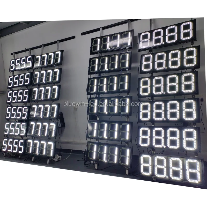 Oil Pump LNG Filling Station Fuel Dispenser led Sign Board Outdoor Advertising Petrol Station LED Gas Price Display
