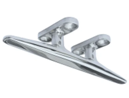 Marine Boat Low Flat Cleat 4' Heavy Duty Deck Silhouette 316 Stainless Steel From Isure Marine