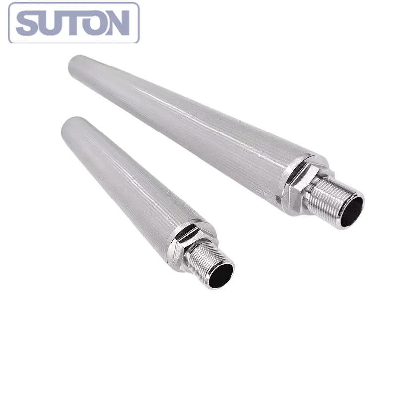 10 micron Gas Sampling Probe Stainless Steel Metal Sintered Filter