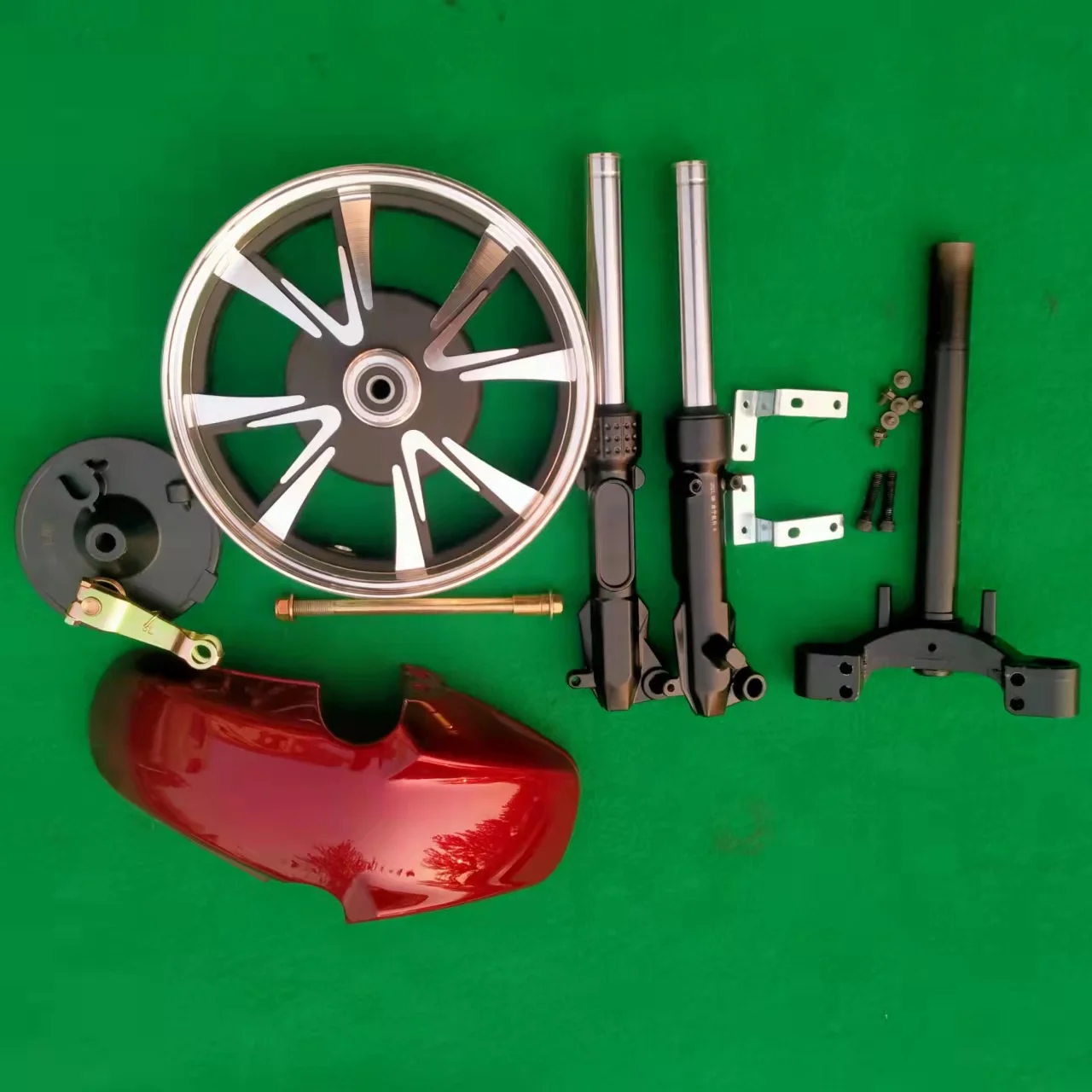 Электрические скутеры, другие аксессуары для мотоциклов, переднее колесо для электроскутера в сборе, другое колесо