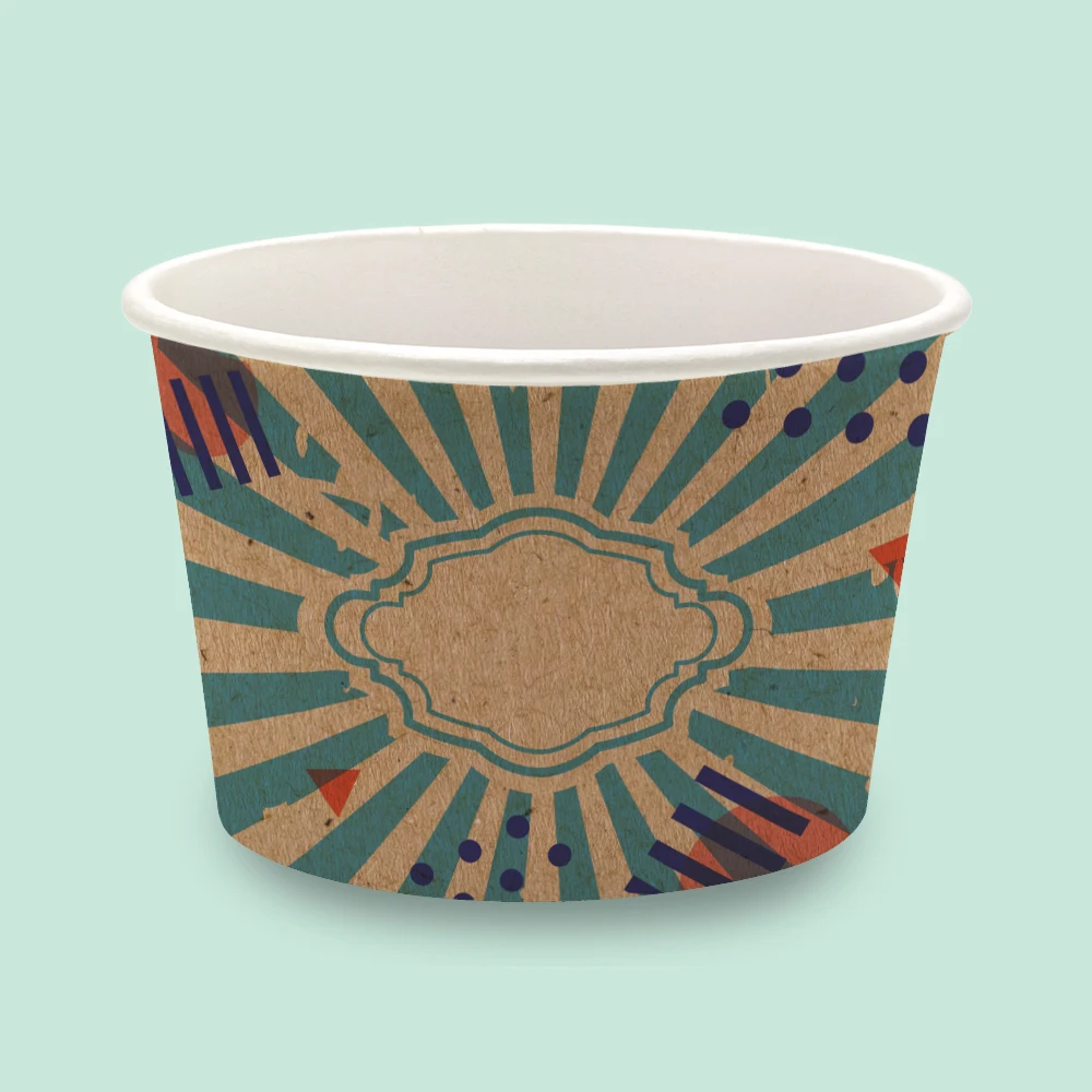 Hot Sale Customized Logo Disposable Paper Bowl Eco Friendly Food Grade 32oz 1000ml White Paper Rice Salad Bowl with Lid Cover