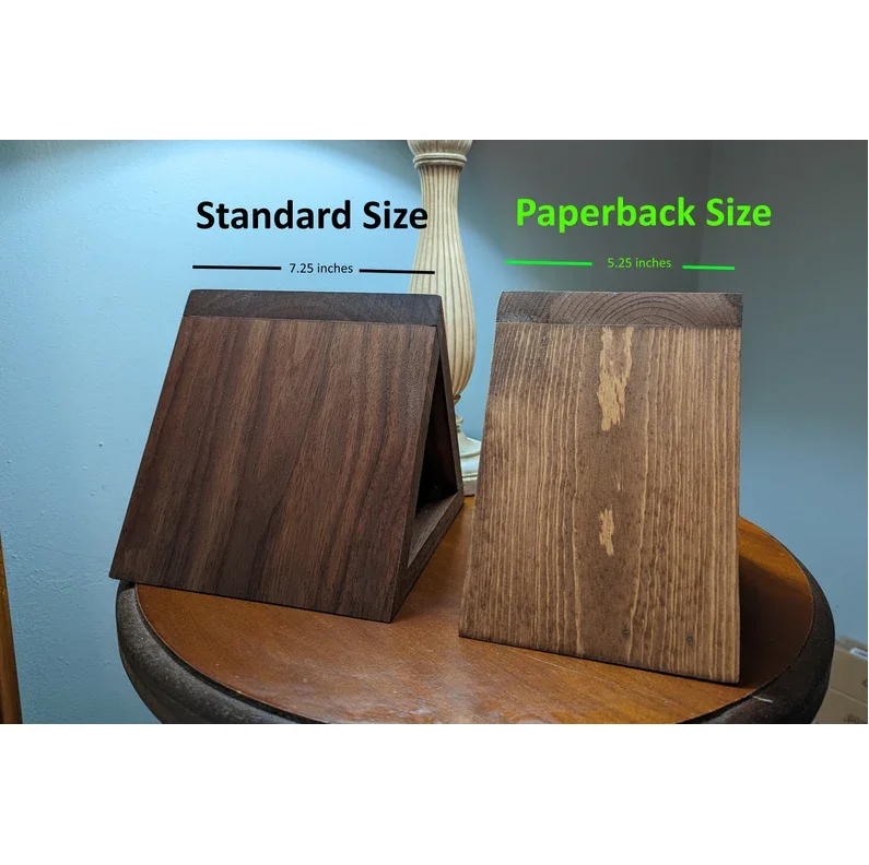 Farmhouse decor rustic creative housewarming christmas birthday gift Nightstand page mark wooden book place holder