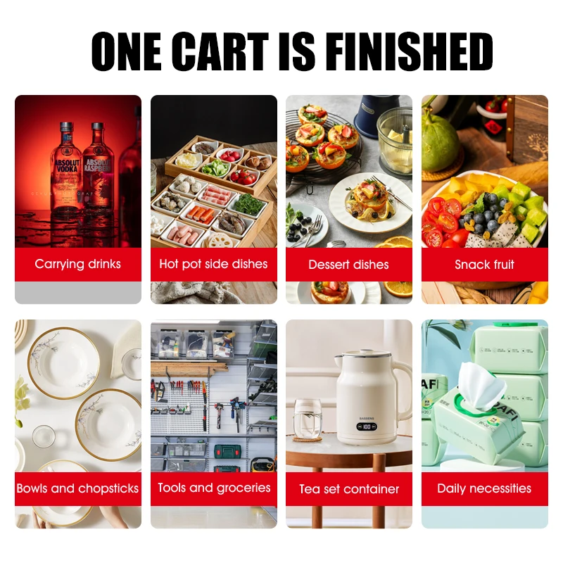 Заводская Настройка может быть оптовой четырехколесной трехэтажной тележкой из нержавеющей стали