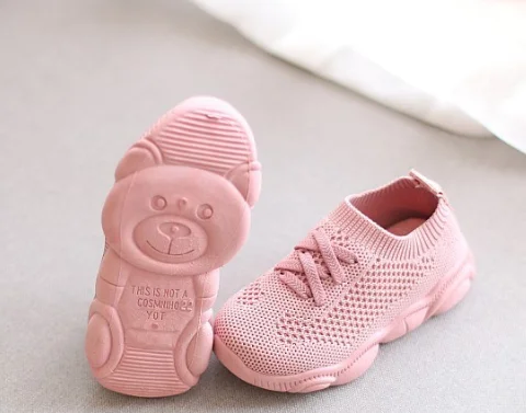Wholesale spring autumn mesh sport sneakers soft sole baby shoe socks toddler