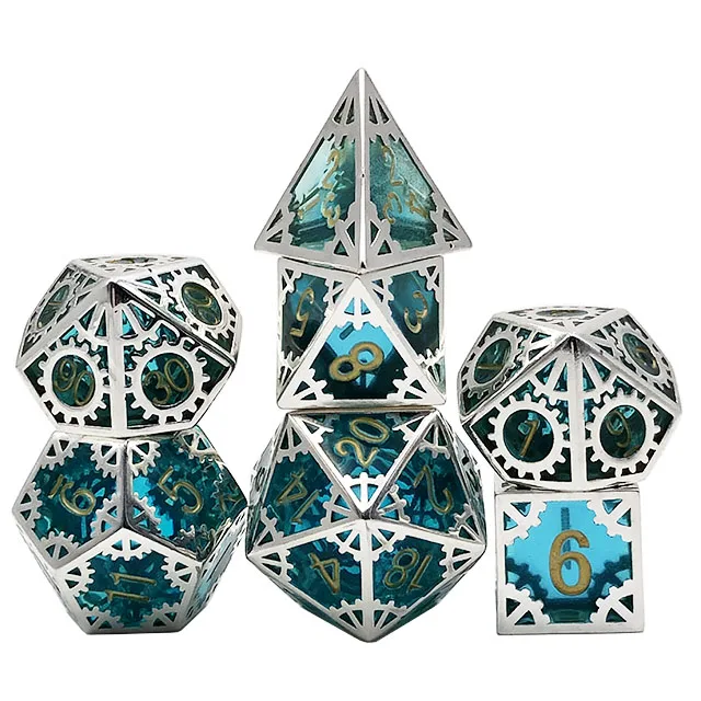 Metal Frame Resin Dice For DND Dice Role Playing Game