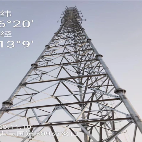 new design galvanized 3 legs tubular steel telecommunication tower telecom pipe towers