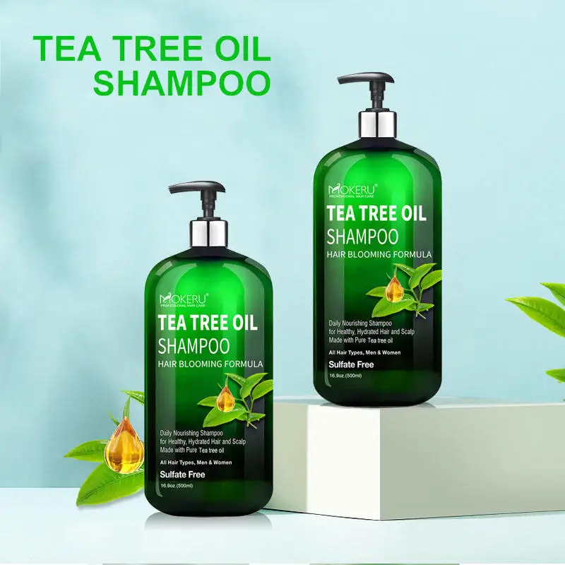 Wholesale natural hair grow shampoo hair loss organic ginger mint tea tree oil shampoo hair growth oil shampoo for men and women