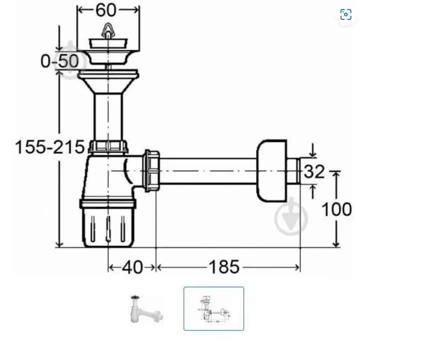 pvc p-trap plastic Bottle Trap for basin High quality with factory