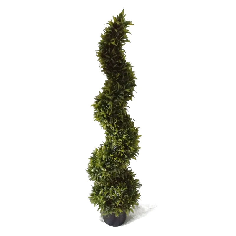 garden ornaments artificial decorative boxwood cone spiral topiary tree with wholesale price