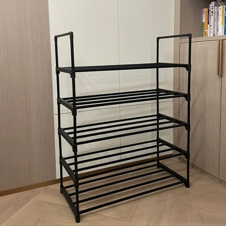 Multi-functional shoe rack 10 ply combination metal modern simple double-row three-row shoe rack wholesale