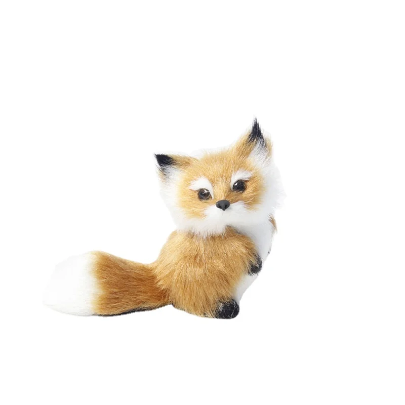 New Arrival Hot and funny realistic fox simulation Artificial fur fox plush toy