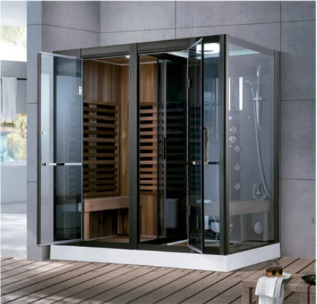 high quality  dry home wood cubicles bath infrarossi turkish corner shower cabin steam sauna rooms