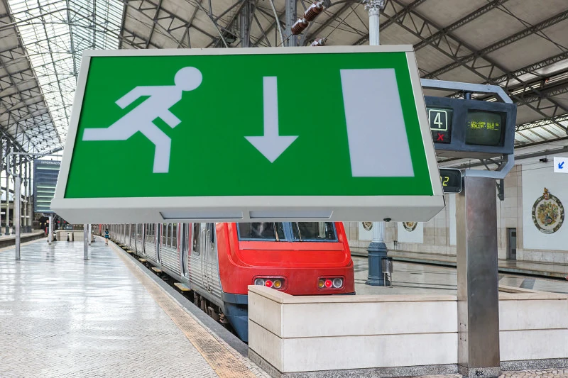 Long endurance Led Emergency Light emergency exit sign 5 pcs 5730SMD LED Steel Casing PS Exit Board 3 HR Operation Customization