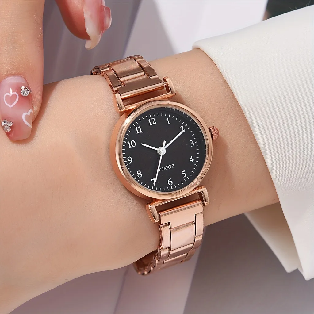 5pcs Set Watches Set Luxury Rhinestone Women Fashion Elegant Wristwatch Quartz Watch For Girl Ladies Clock YuSa45