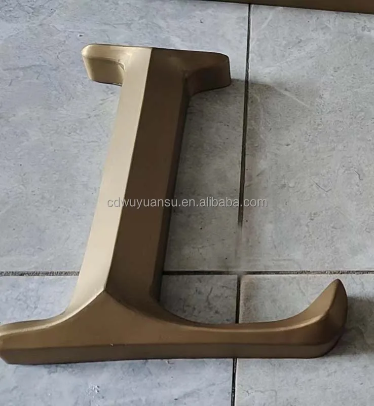 HONGSEN Custom Metal Letters Brass Reception Words Small Brass Alphabet Brushed Brass Letter With Screw
