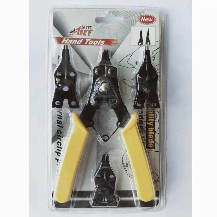 Snap Ring Plier 4 IN 1 Multifunctional Snap Ring Pliers Multi Tools Multi Crimp Tool Internal External Ring Remover