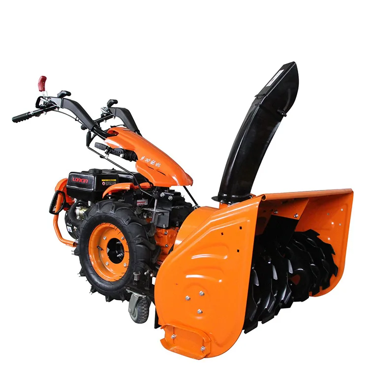 hand push diesel snow broom sweeper with Variety of snow removal accessories