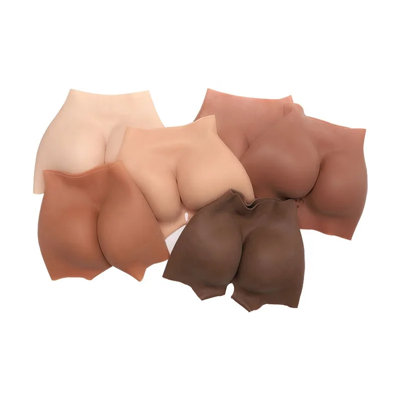 Fake Asses 2cm Silicone Padded Hip Butt Lifter Pantys Open Crotch Sissy Butt Enhancer Big Ass Silicon Shaper Underwear