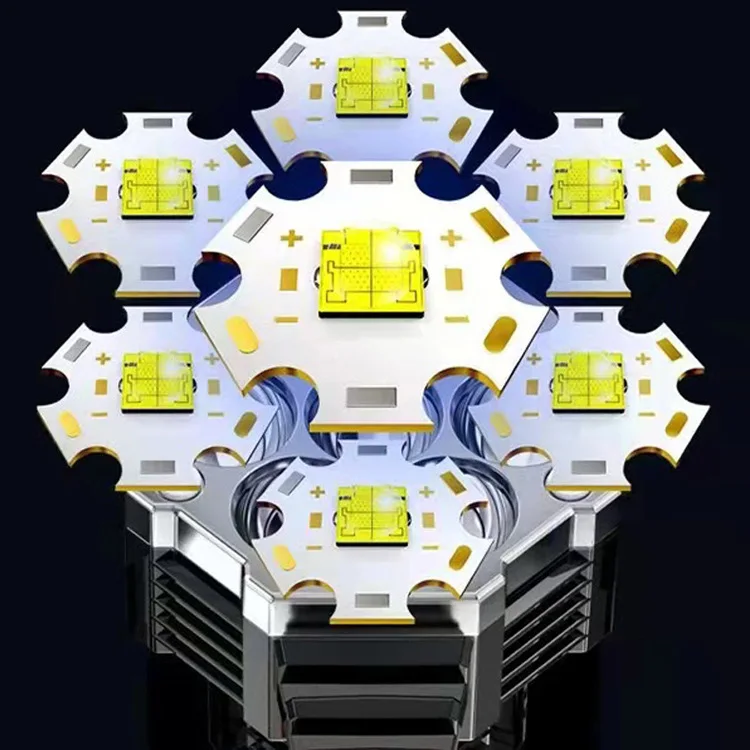 7 LED+COB ABS plastic portable hand light Electric show LED strong rechargeable hand lamp flashlight torch for camping