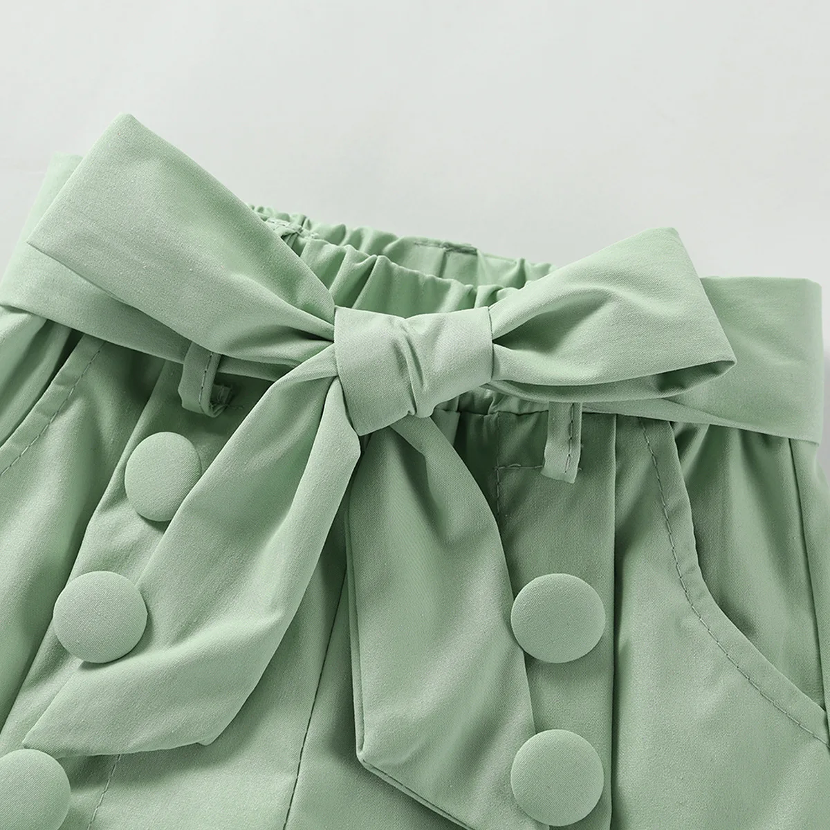 2022 Casual Kids Girls Clothes Sets Off Shoulder Floral Printed Short Sleeve T Shirts High Waist Solid Shorts 2PCS Children Wear