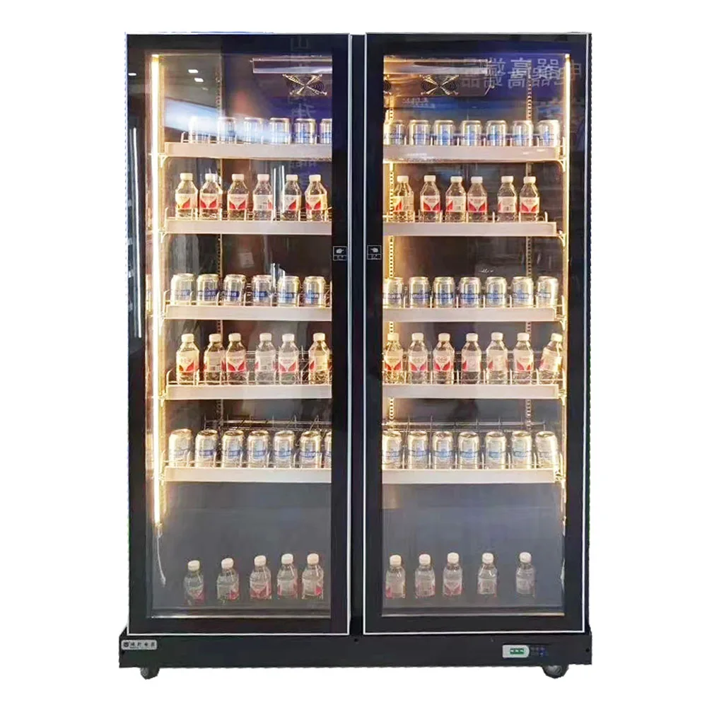 1500L Commercial Refrigerator Supermarket Fridge Visi Cooler  Beverage Upright Fridge Single Glass Door Display Showcase