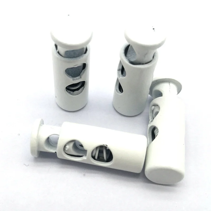 white toggles double cord lock stoppers toggle drawstring rope cord stopper for clothing