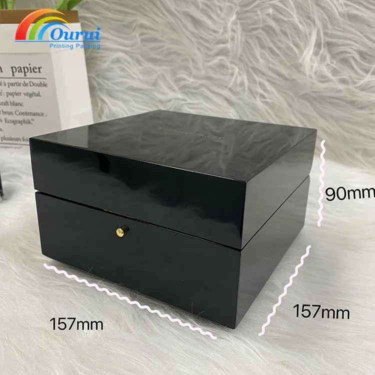 High-end Wooden Single Watch box Luxury Wood Packaging Gift Box Watch Organizer Case for men