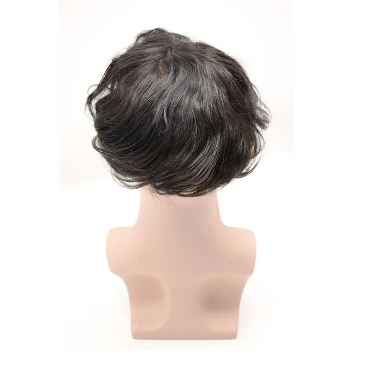 Wholesale Price Toupee 1b# Lace Human Hair Toupee Top Quality Frontal Nature Toupee Men