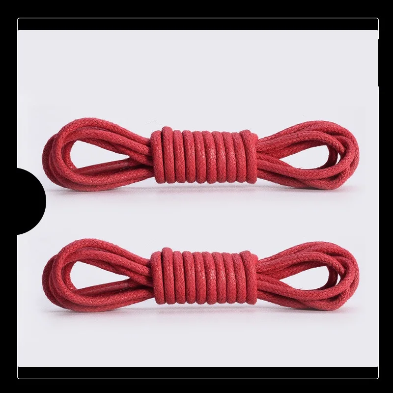 Popular leather shoes laces quality 2.5mm width 60-180cm round shoe laces 12   colors rope shoelaces for Leather shoes
