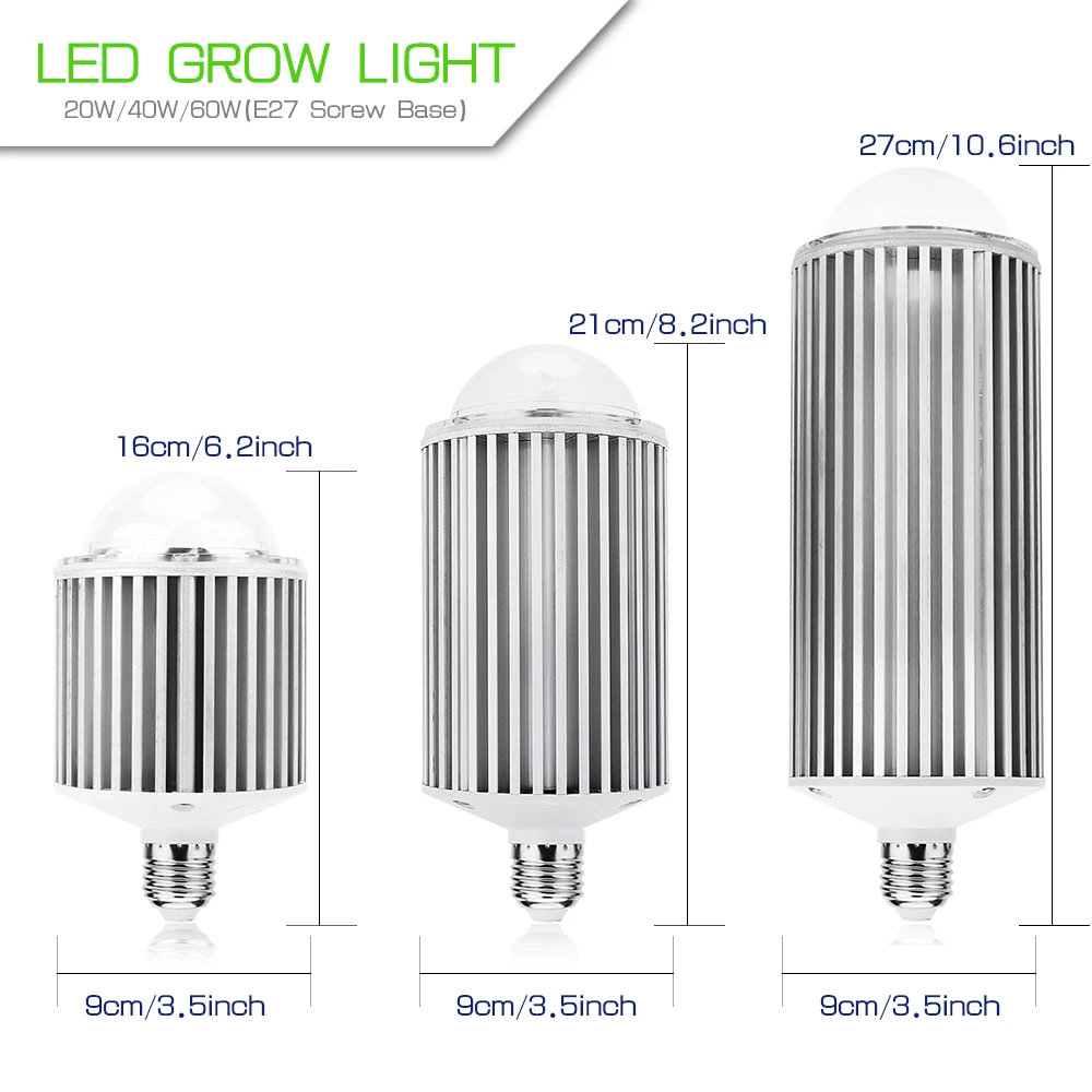 SINJIA 60W 120W 180W COB led grow light E27 full spectrum integrated cylinder CORN plant grow lamp