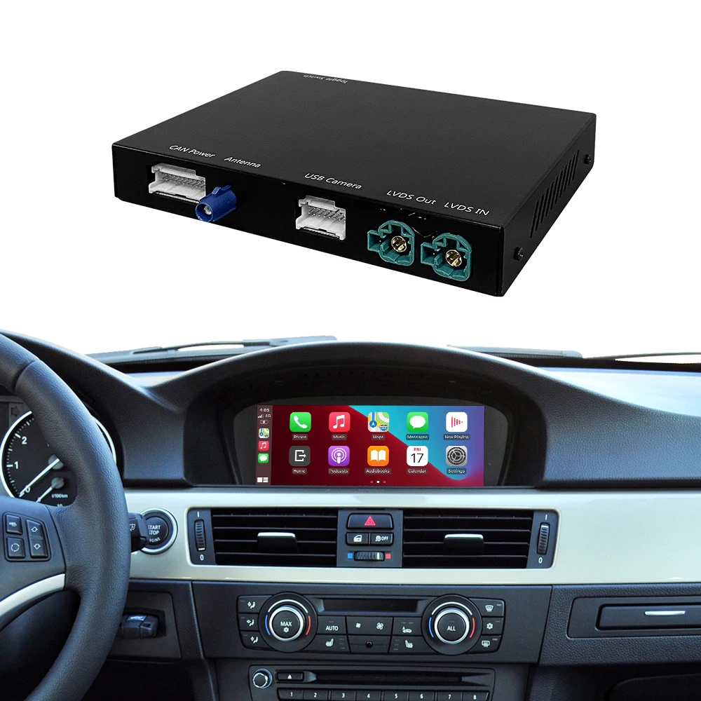 Road Top Airplay Mirror Link Видео Интерфейс Android Авто CarPlay для BMW 3 серии E90 E91 E92 E93 5 E60 E61 2008-2013
