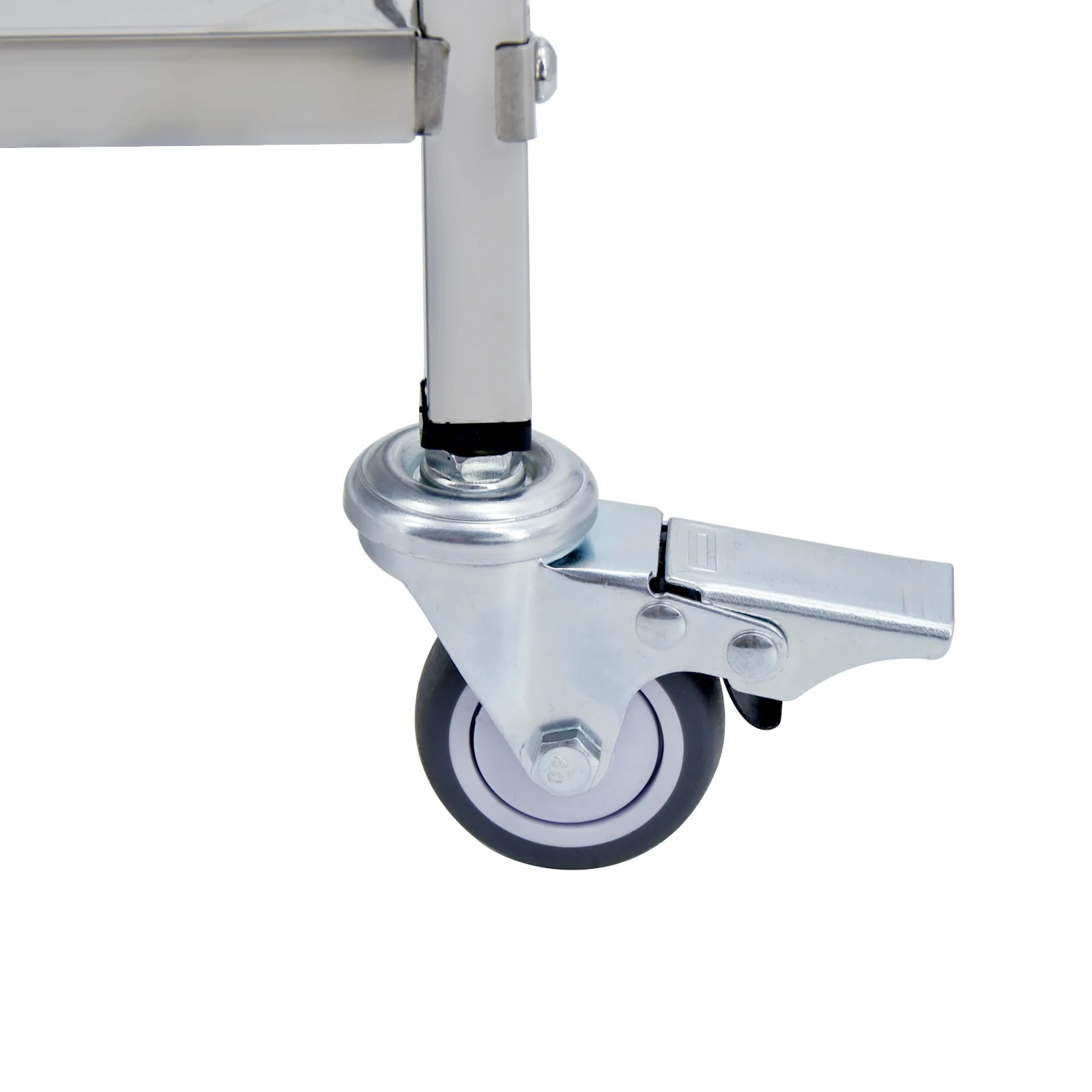 Food serving small type stainless steel dining trolley cart with wheels