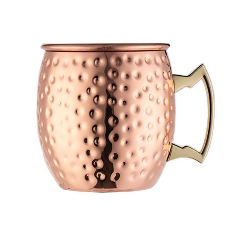 Manufacturers direct selling Moscow mule bronze cup beer cup box gift set bronze cup antique hammer wine set