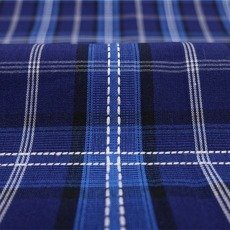 Wholesale Yarn Dyed Check Tartan 100 Cotton Shirting Fabric Textile