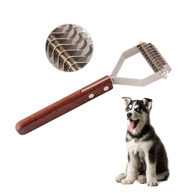 Wholesale dog grooming hair pins pet grooming comb hair remover brush cleaning brush professional grooming rake comb