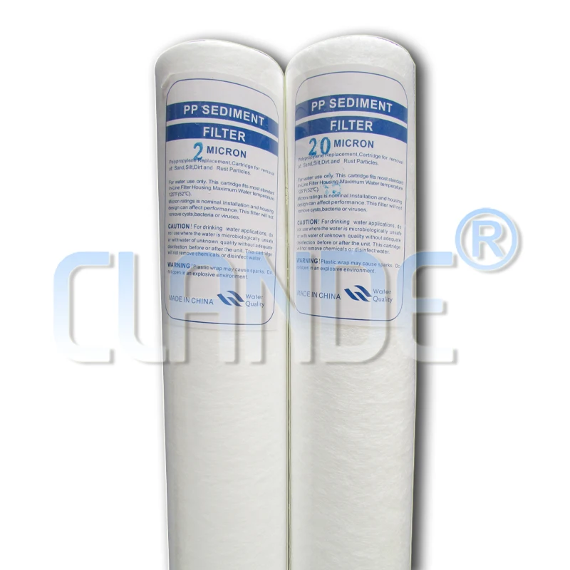 Spun Filter Element 1 Or 5 Or 10 Micron Pp Melt Blown Filter Cartridge For Water Purifier