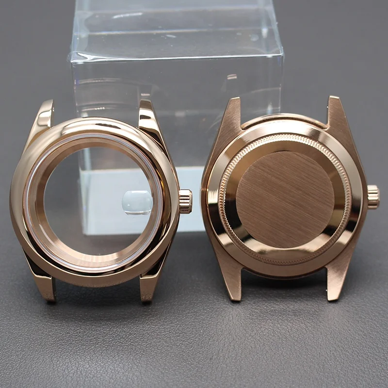 Dive Watch Rose Gold Stainless Steel 36mm/40mm Watch Case Fit NH34 NH35 NH36 NH38 Miyota 8215 Movement