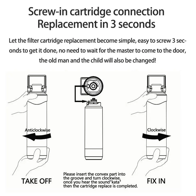 Single pole pre scale inhibitor filter Large flow Ice maker Water heater KitchenAid water boiler pre-filter