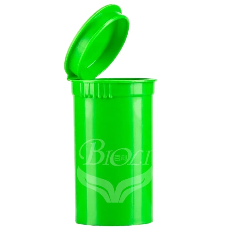 19dram Colorful Pop Top Vials Hinged Medical Plastic 90dram 120dram Squeeze  Pill Bottle vials