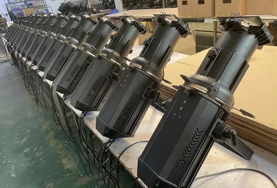 Led leko rgbw 200w profile spotlight warm white led profile light fresnel light for studio TV show