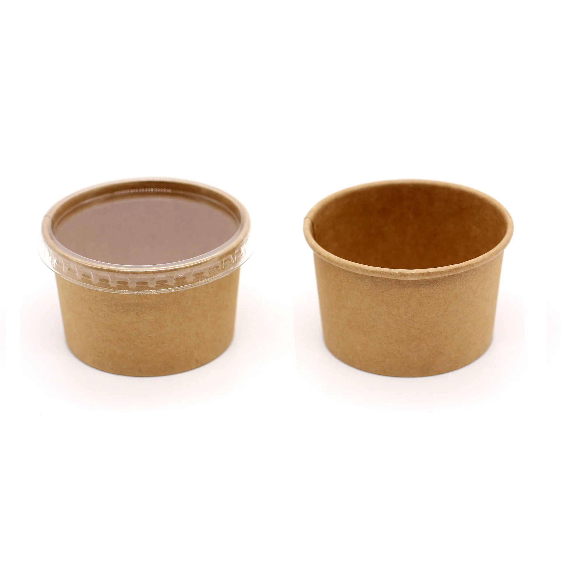 disposable single wall 3oz small sauce cup kraft paper cup custom color logo